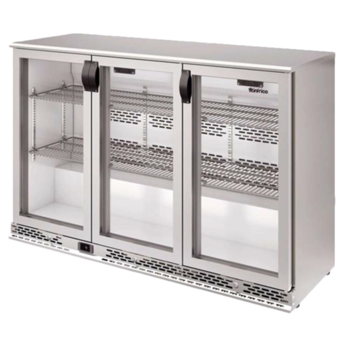 Refroidisseur de bar arrière à porte vitrée, trois sections, 135 cm, Infrico IMD-ERV35IIGD