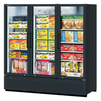 Turbo Air TGF-72SDH-N 78"W Three-Section Glass Door Freezer Merchandiser