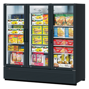 Turbo Air TGF-72SDH-N 78"W Three-Section Glass Door Freezer Merchandiser