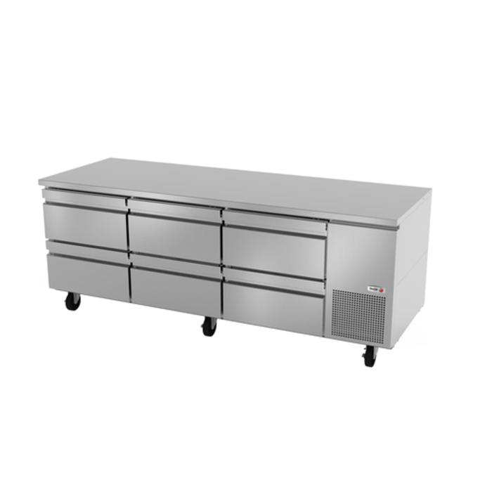 Fagor SUR-93-D6 93"W Undercounter Drawer Refrigerator With Six Drawers And Stainless Steel Finish