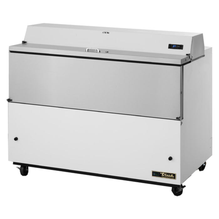 True Manufacturing TMC-49-HC 12 Crate Mobile Milk Cooler Self-Serve Station