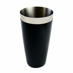 Omcan 80832 28 oz. Black PVC Coated Stainless Steel Shaker