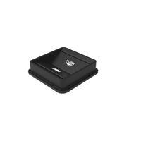 Omcan 81214 Black Swing Top Lid for Square Trash Receptacle