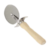 Stainless Steel Pizza Cutter With Wood Handle For Easy Pizza Slicing And Control In Pizzerias And Home Kitchens