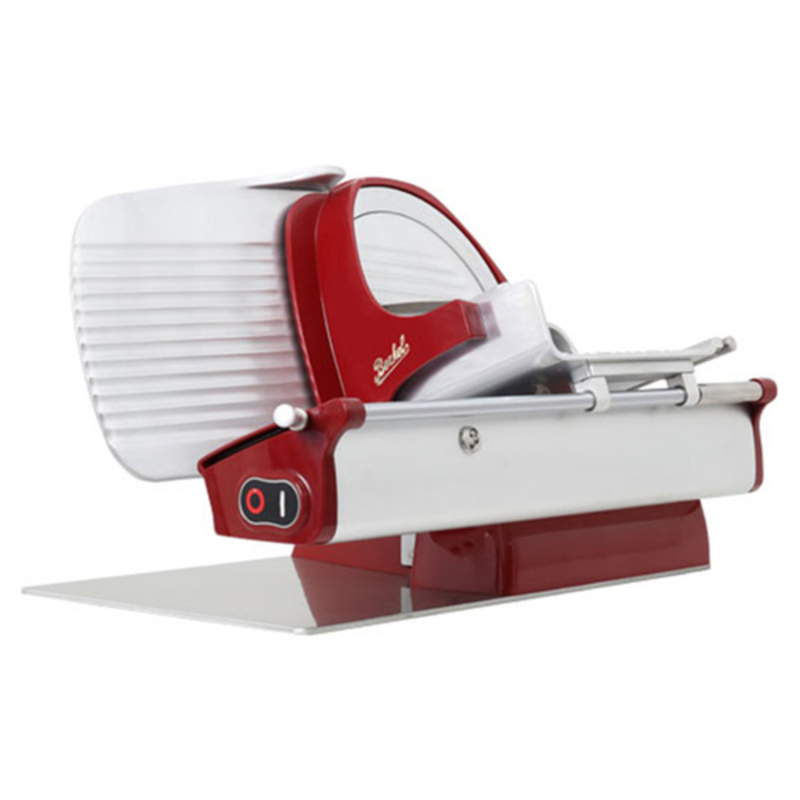 TRENTO OMAS 47111 9.8-Inch Blade Electric Home Food Slicer red Italian-designed meat slicer with compact sleek design