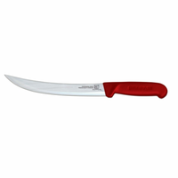 OMCAN 12350 10" Breaking Knife with Curved Blade & Red Handle