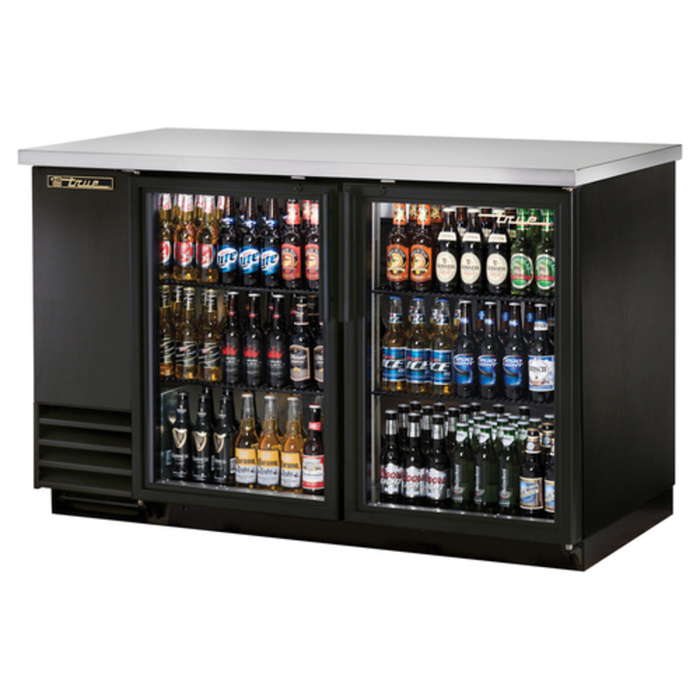 True TBB-2G-HC-LD 58-7/8" Glass Door Back Bar Cooler