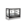 Alt Tag: OMCAN 48565 48" Refrigerated Self-Service Square Countertop Display Case modern glass refrigerated countertop bakery display case