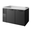 True 60-Inch Pass-Thru Back Bar Cooler With Two Doors And Stainless Steel Top