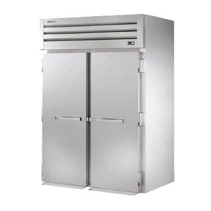 True 68" Two Section Roll-Thru Heated Holding Cabinet stainless steel commercial two-door warming cabinet, 140°F–180°F food holding