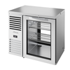 True 36" Pass-Thru Back Bar Refrigerator With Glass Door And Stainless Steel Finish
