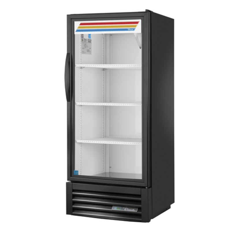 True GDM-10-58 Glass Door Merchandiser Refrigerator With Glass Door And Shelves For Beverages And Packaged Foods