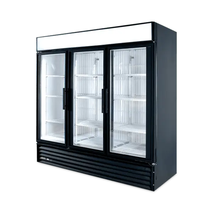 True GDM-72 Refurbished 78.1" Glass Door Merchandiser Refrigerator 63.3 Cu. Ft., three-door commercial display cooler