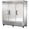 True Manufacturing Three-Door Reach-In Freezer Ideal For Commercial Kitchen Cold Storage And Food Safety