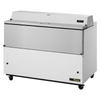 True Manufacturing 49" White And Stainless Steel Mobile Milk Cooler TMC-49-HC For Cafeteria And Food Service Operations.