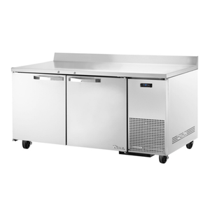 True Refrigeration Canada ULC (CAD) - TWT-67F-HC~SPEC3 stainless steel two-door deep work top freezer with rear splash