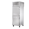 27.5 Inch Pass-Thru Refrigerator With Solid And Glass Doors In Stainless Steel Finish