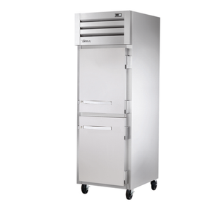 True Spec Series 27.5-Inch Solid Half-Door Reach-In Refrigerator stainless steel commercial reach-in refrigerator with top mount