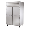 Alt Tag: True Spec Series 52-5/8" Stainless Steel Pass-Thru Heated Cabinet commercial kitchen food holding cabinet, stainless double doors