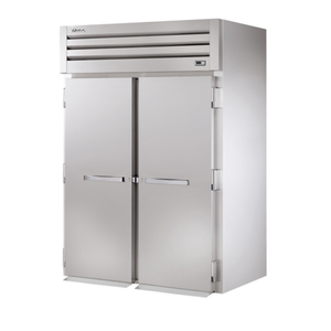 Alt Tag: True Spec Series 68" Two-Door Roll-In Heated Holding Cabinet stainless steel solid door commercial food warmer cabinet