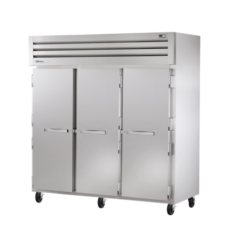 True Spec Series 77.75-Inch Three Door Reach-In Refrigerator For Commercial Kitchens