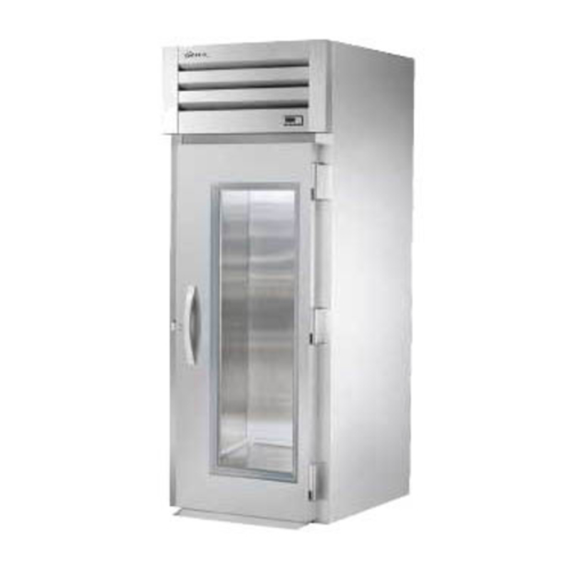 True STA1RRI-1G-HC 35" Spec Series Roll-In Glass Door Refrigerator, stainless commercial roll-in cooler with glass door