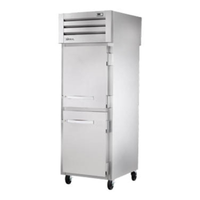 True STG1RPT-2HS-1S-HC 27.5-Inch Spec Series Pass-Thru Refrigerator, stainless steel commercial pass-thru reach-in on casters