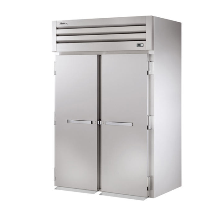 Alt Tag: True STG2RRI89-2S 68" Spec Series Two Section Roll-In Refrigerator two-door stainless commercial roll-in refrigerator