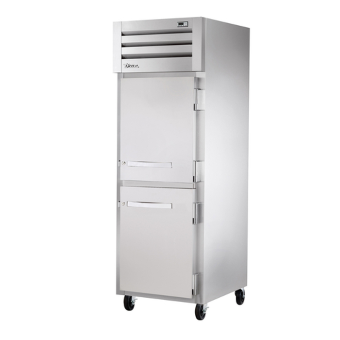 True STR1H-2HS 27.5-inch Spec Series Reach-In Heated Holding Cabinet stainless steel commercial holding cabinet on casters