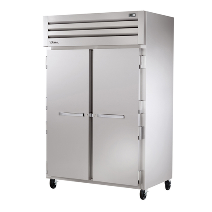 Alt Tag: True STR2H-2S Spec Series 52-5/8" Two Section Reach-In Heated Cabinet stainless steel commercial heated holding cabinet