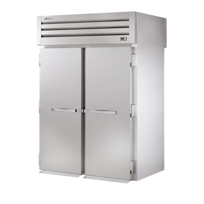 True STR2HRT-2S-2S 68" Two Section Roll-Thru Heated Holding Cabinet stainless steel commercial heated cabinet