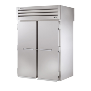 True STR2HRT-2S-2S 68" Two Section Roll-Thru Heated Holding Cabinet stainless steel commercial heated cabinet