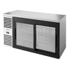 True TBR60-RISZ1-L-S-11-1 60 Inch Back Bar Refrigerator 60 Inch With Double Glass Doors And Stainless Steel Finish