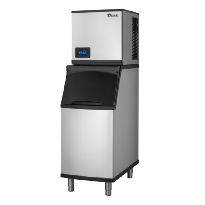 Alt Tag: True Air-Cooled Modular Cubed Ice Maker with 447 Lb. Production with storage bin, stainless steel commercial ice machine