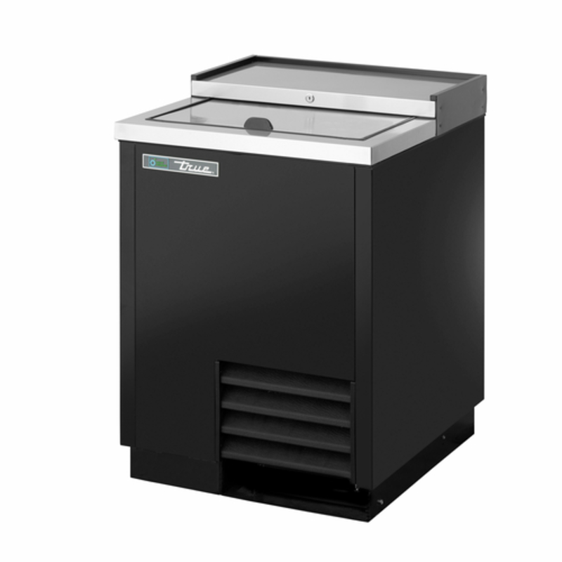 Alt Tag: True TD-24-7-HC 24.5-inch Underbar Solid Lid Bottle Cooler Refrigerator deep well horizontal underbar bar cooler