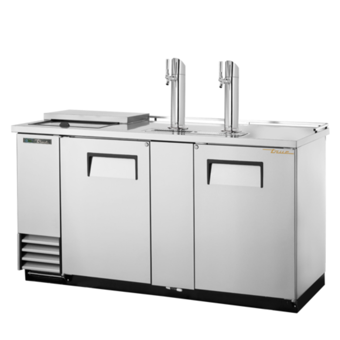 True TDD-3CT-S-HC 69-inch Club Top Draft Beer Cooler stainless steel direct draw beer dispenser with dual taps