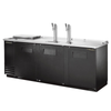 True TDD-4CT-HC 90 3/8" Club Top Beer Dispenser Cooler with dual draft towers and solid swing doors, direct draw back bar cooler