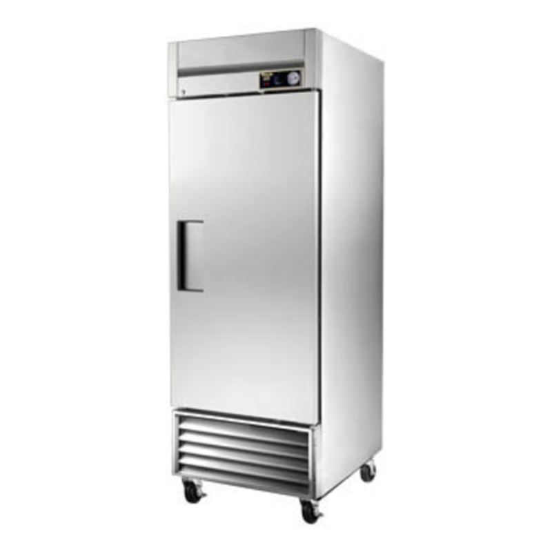 True Reach-In 27 Inch Solid Swing Door Heated Holding Cabinet stainless steel commercial heated cabinet with solid door and casters