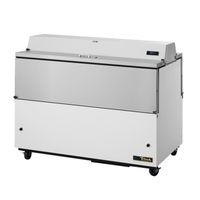 True TMC-58-DS-SS-HC 58-Inch Dual Sided School Milk Cooler Station stainless steel dual-access cafeteria milk cooler