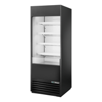 Alt Tag: True TOAM-30-HC~NSL01 30" Open Air Merchandiser Grab-and-Go Refrigerator with open front display and adjustable shelves
