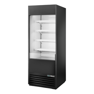 Alt Tag: True TOAM-30-HC~NSL01 30" Open Air Merchandiser Grab-and-Go Refrigerator with open front display and adjustable shelves