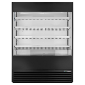 True TOAM-60-HC~NSL01 60-Inch Open Air Display Merchandiser Refrigerator open-front refrigerated display case with shelves