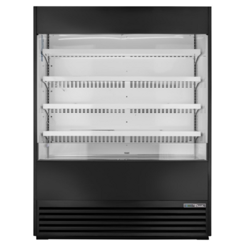 True TOAM-60-HC~NSL01 60-Inch Open Air Display Merchandiser Refrigerator open-front refrigerated display case with shelves