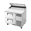 True TPP-AT-44D-2-HC 44-Inch Refrigerated Pizza Prep Table With Solid Drawers For Food Preparation