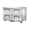 True 48-Inch Undercounter Commercial Refrigerator With Four Drawers And Stainless Steel Finish