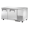 Undercounter Solid Door Refrigerator with Two Doors and Stainless Steel Finish