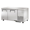 True 60-1/4" Deep Undercounter Solid Door Freezer With Two Doors And Ample Frozen Storage.