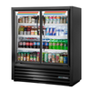 True TVM-48SL-54-HC-VM01 Slim Line Visual Merchandiser Refrigerator Displaying Various Beverages