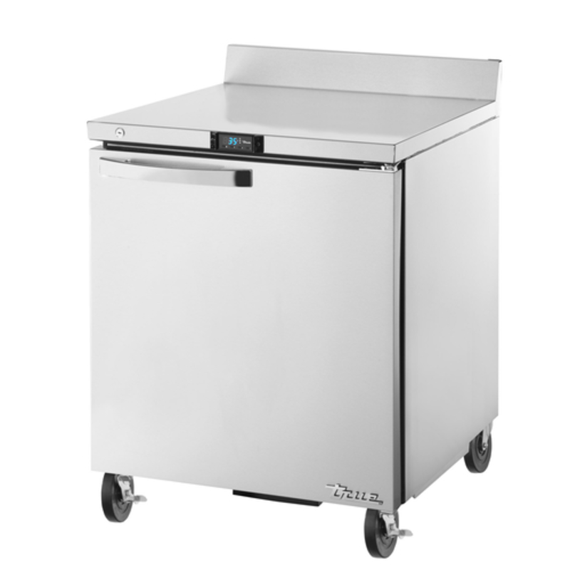 True TWT-27-HC~SPEC3 27 Inch Refrigerated Worktop Counter with Solid Door and Stainless Steel Finish