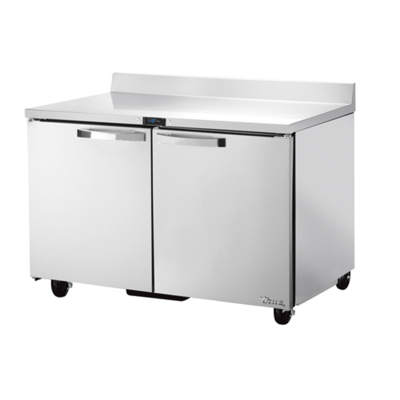 True TWT-48F-HC~SPEC3 48 Inch Two Door Worktop Freezer Counter stainless steel commercial kitchen freezer with worktop